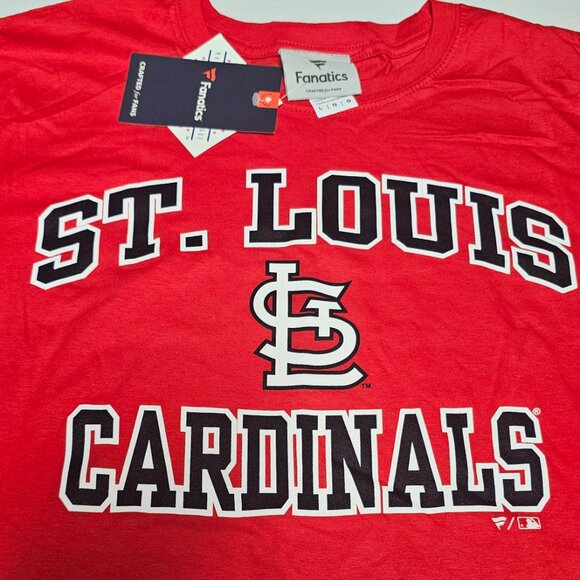 St. Louis Cardinals T-Shirt Men's Large Red Short Sleeve Fanatics New MLB - Picture 8 of 11